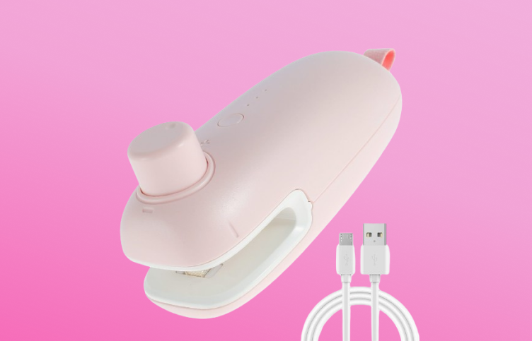 Light pink electric bag seal for plastic packets