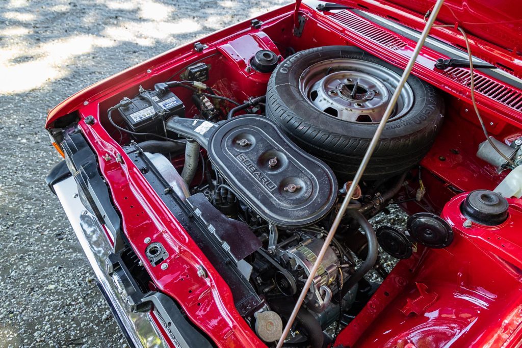 Subaru Brumby 1981 engine bay 