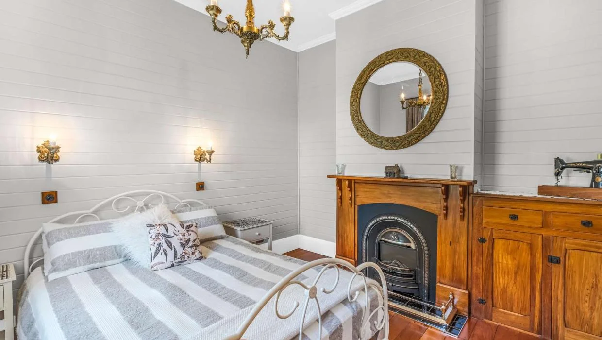 One of the bedrooms in the house