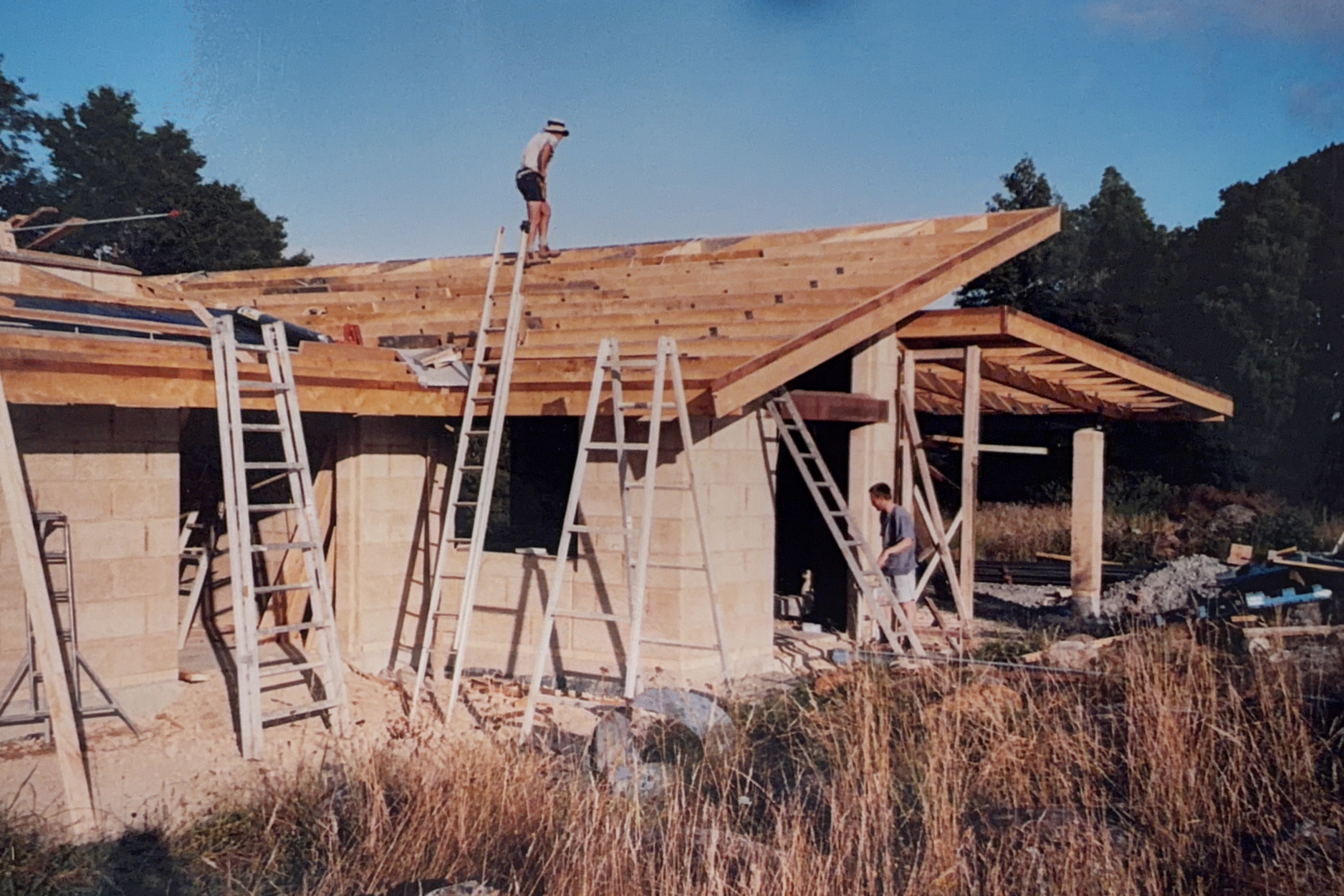 The walls of the house were poured layer by layer over 14 weeks