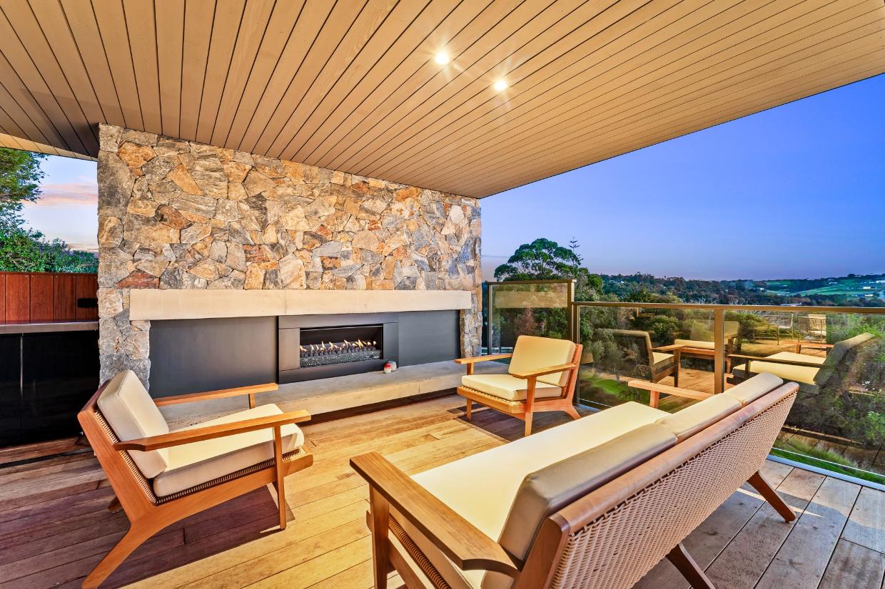 Outdoor entertainment space.