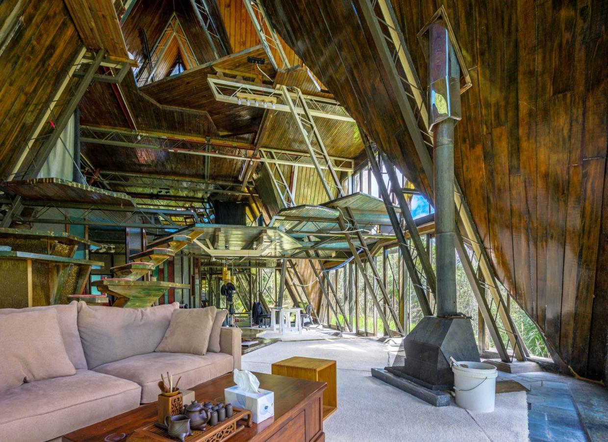 The impressive three-storey home has a unique design and structure making it creative. 