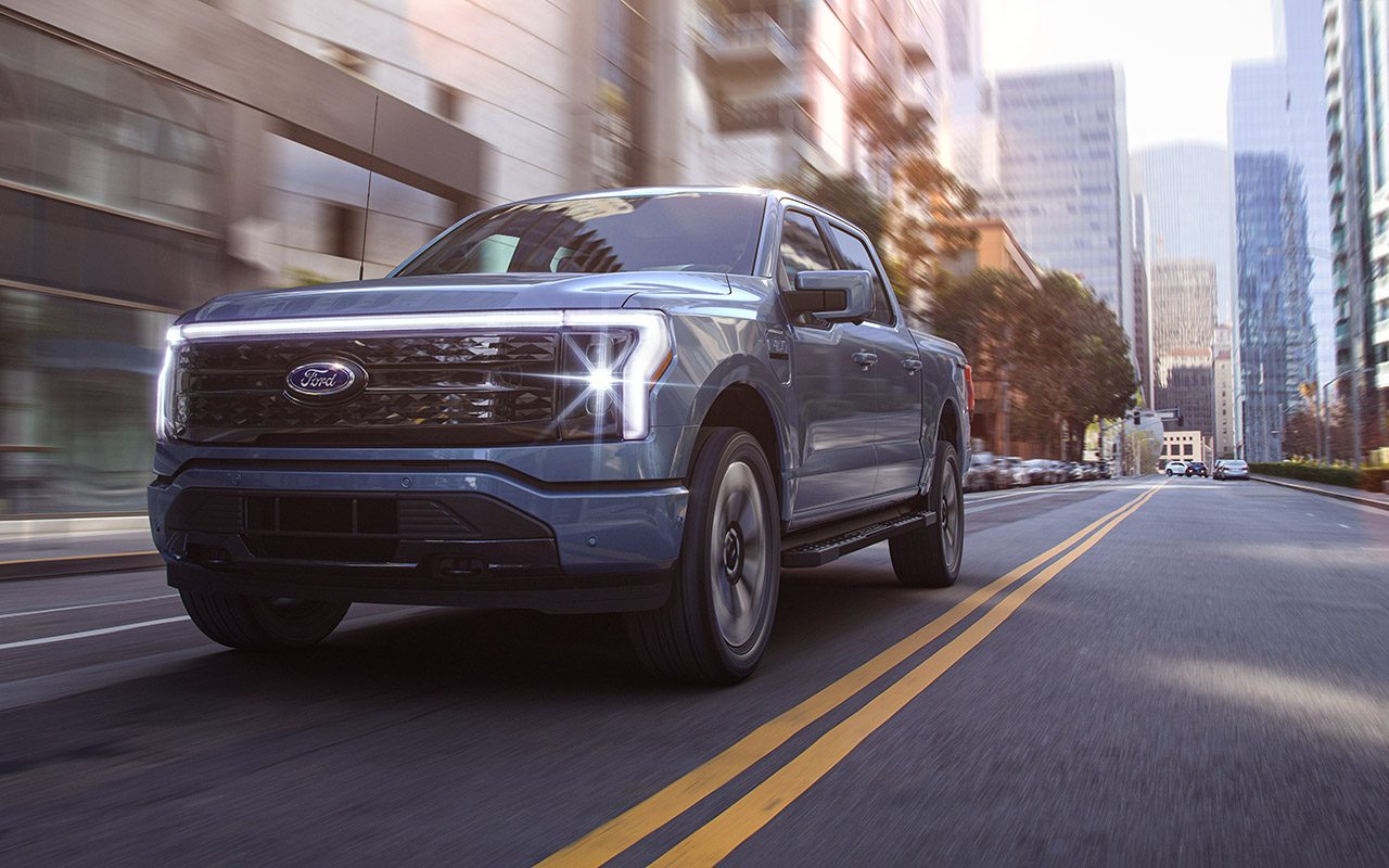 Ford F-150 lightning concept image front shot