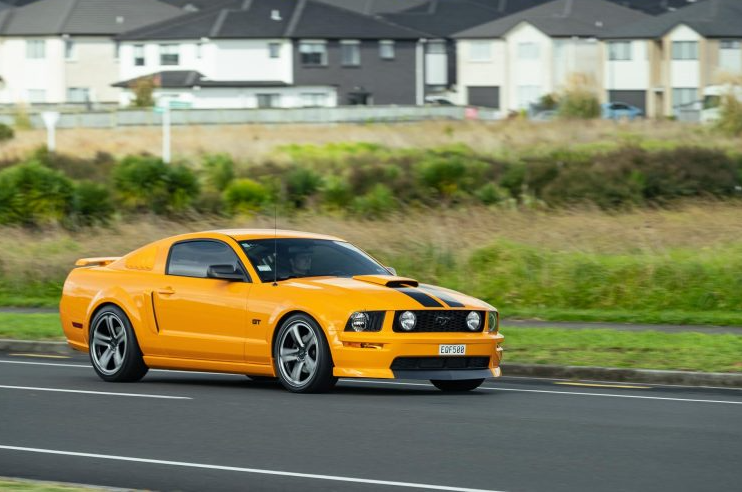 2007 Ford Mustang GT driving front view