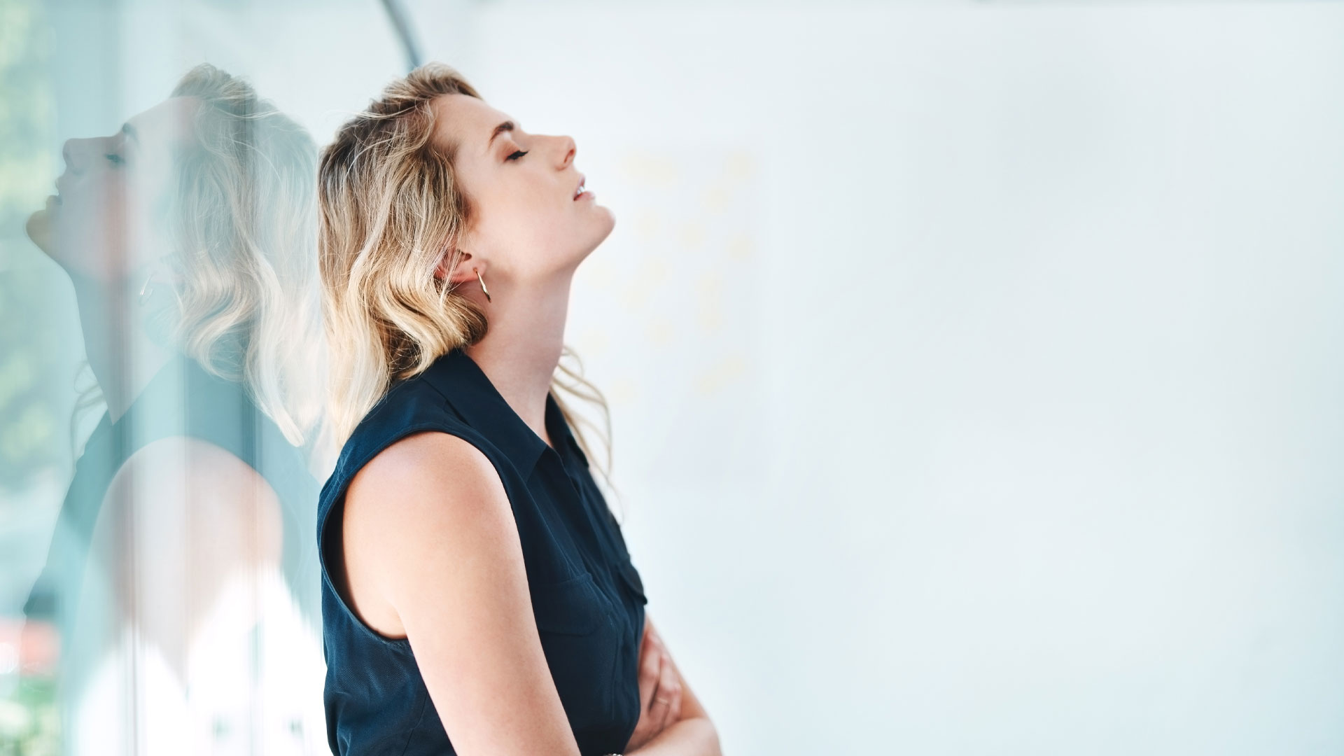 Employee thinking through her options before talking to her manager.