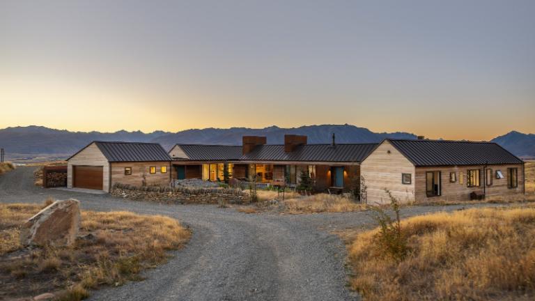 The couple had a 406m² house designed by architect Charlie Nott and built by Garry Wilson in Timaru. It was trucked to the site in four pieces. Photo: NZ Sotheby's