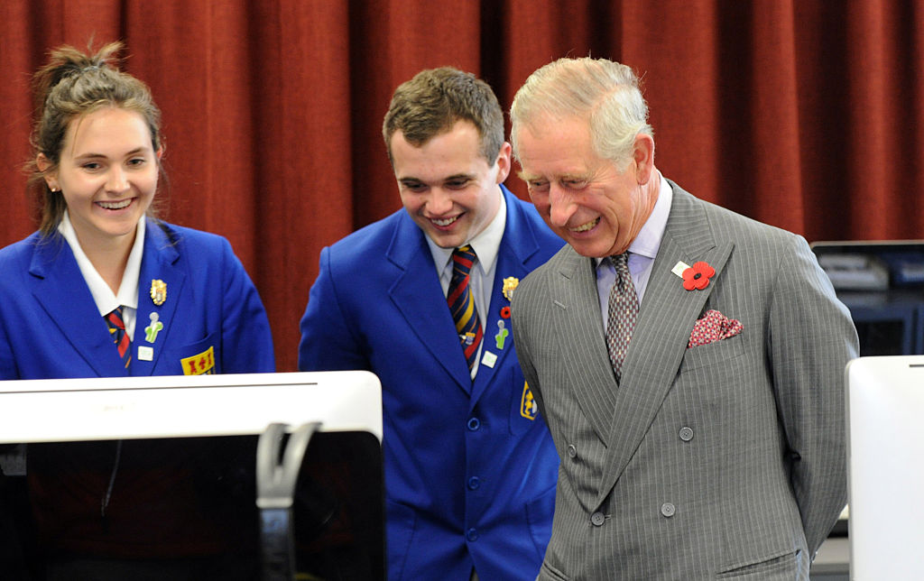 King Charles (then Prince Charles) visited Tawa College in 2015