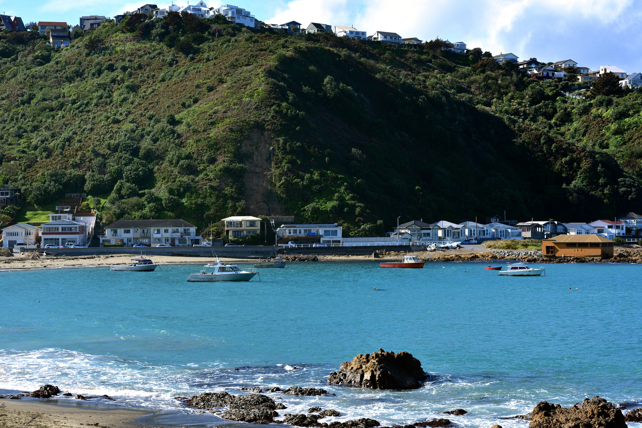 Island Bay from the beach