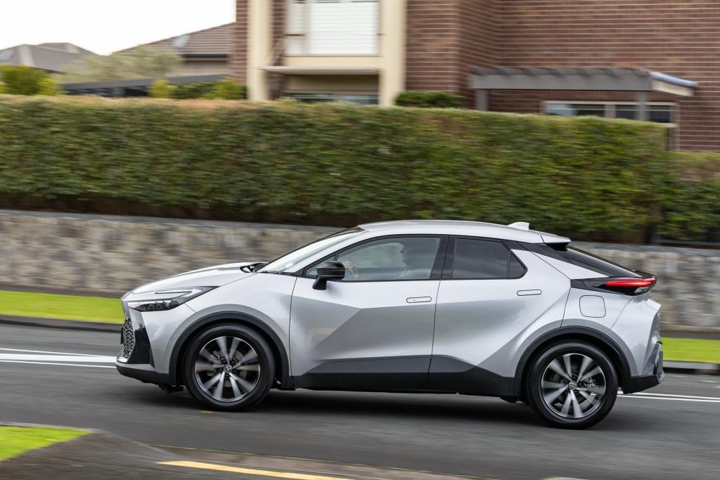 Toyota-C-HR-GXL-Hybrid-side-panning-shot