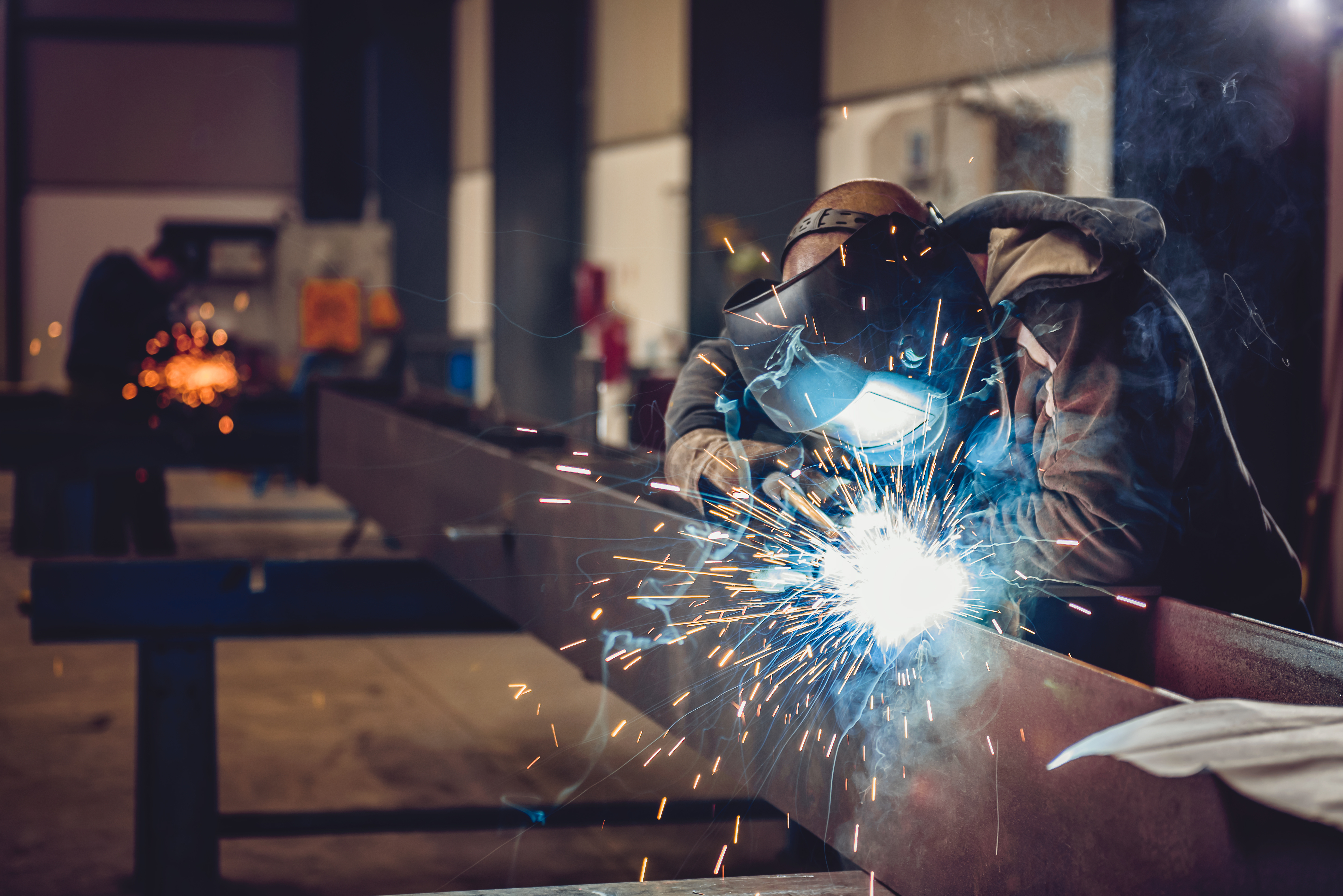 Welder at work.