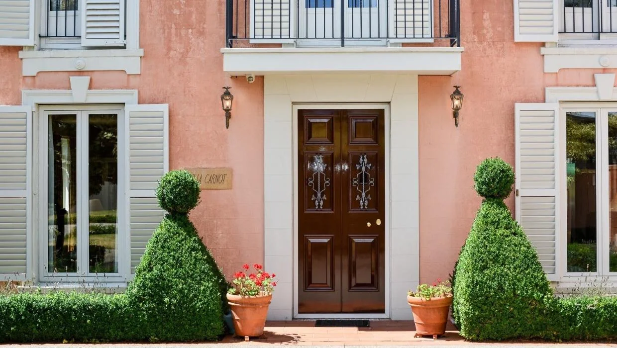 Front door of Hamilton home inspired by French chateau