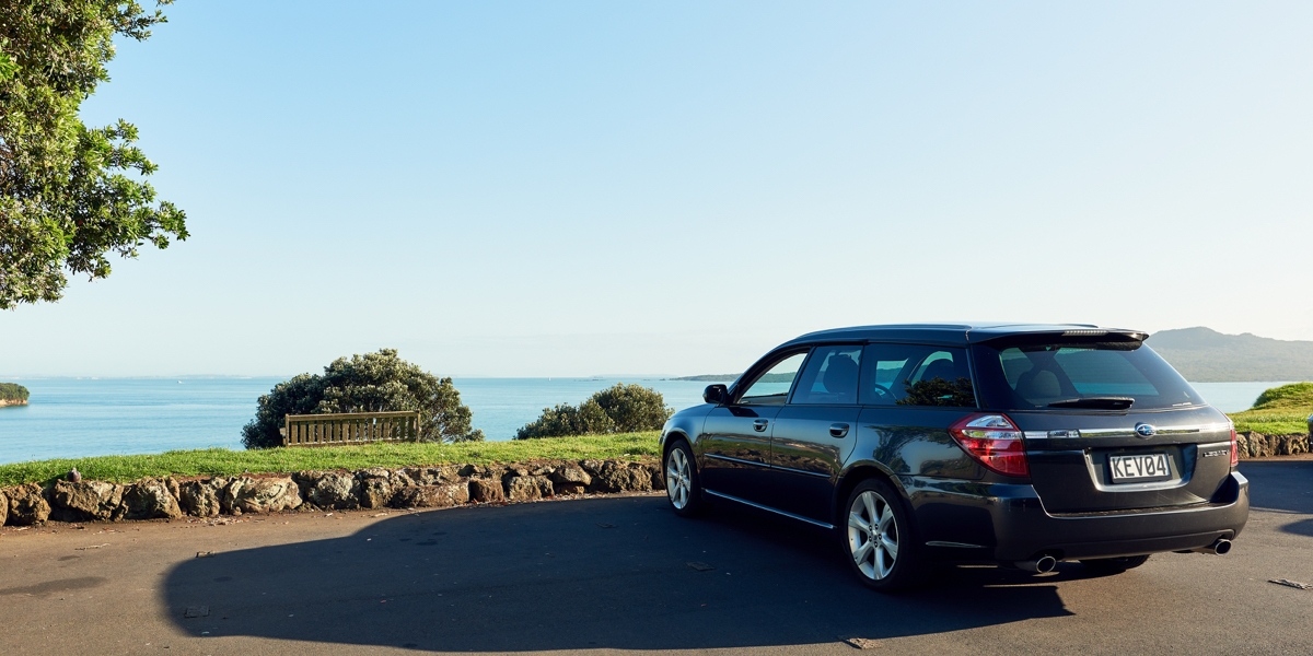 car parked looking out to sea