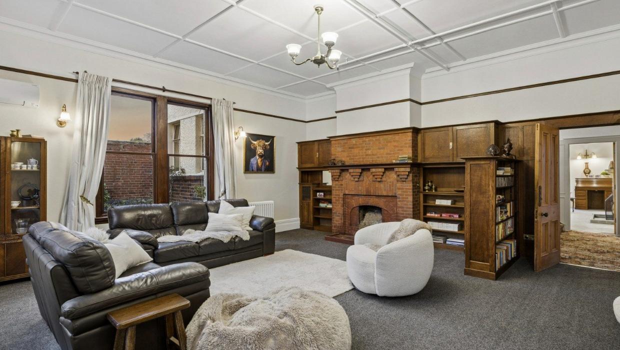 An ornate fireplace. Photo: BAYLEYS/TRADE ME