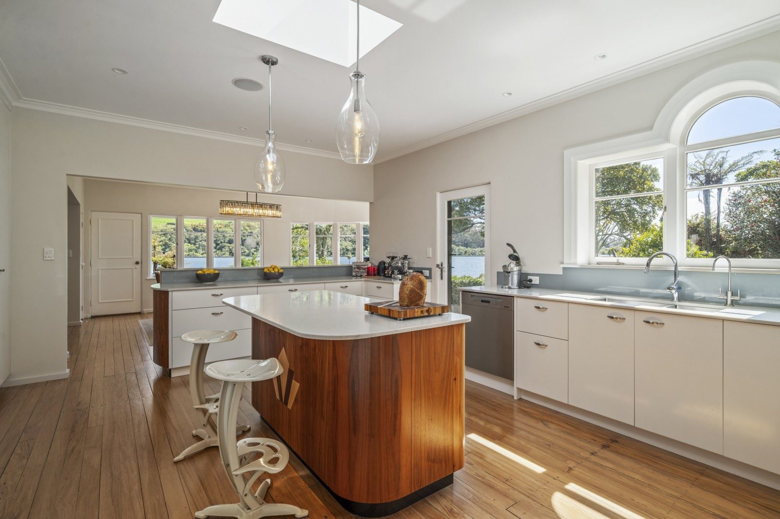Kitchen at art deco home