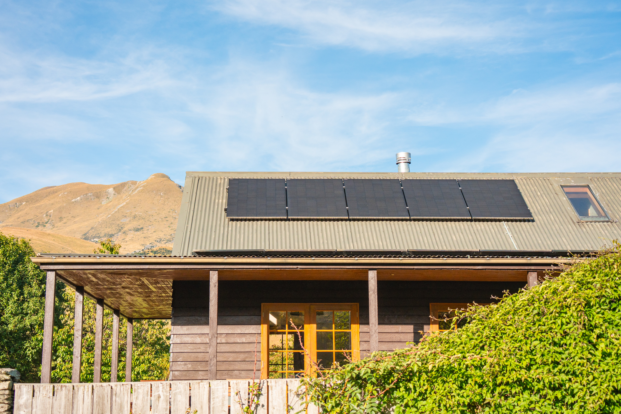 Solar panels on a roof