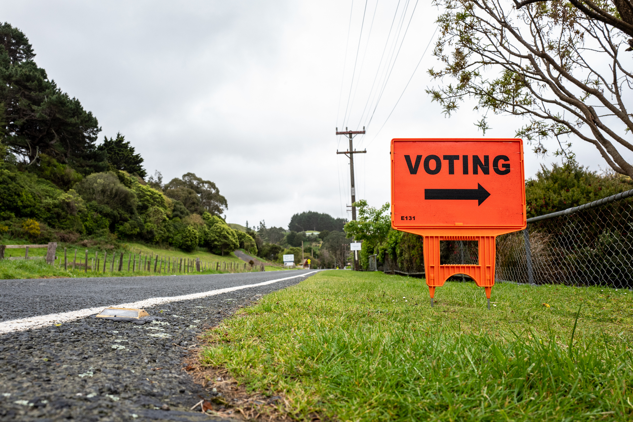 Photo of election polling sign