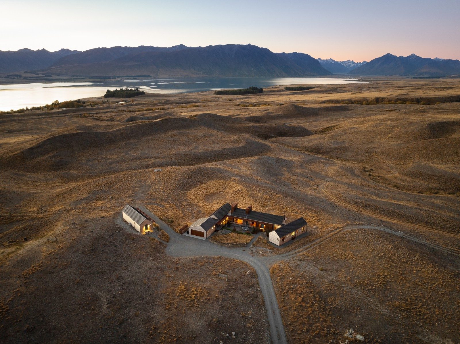Aerial shot of property in Lake Tekapo