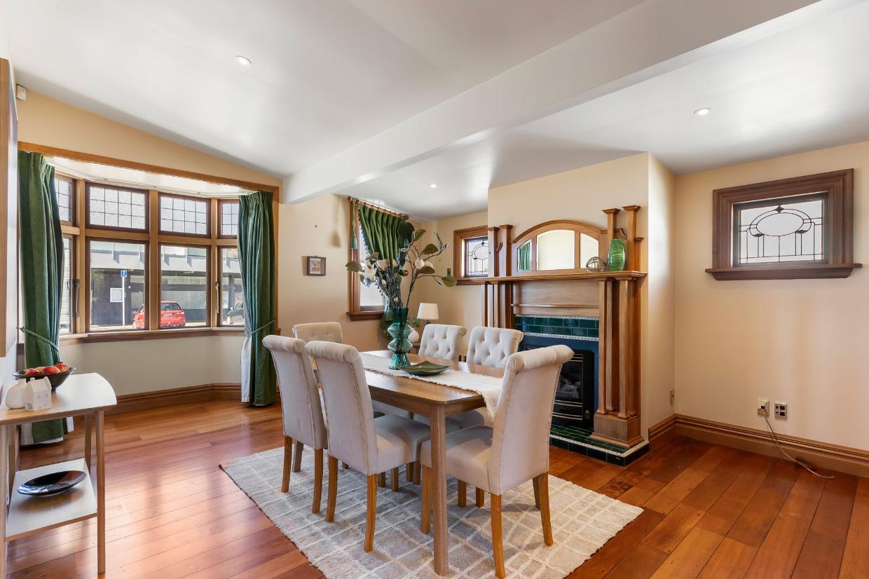 Living room with defined timber floors