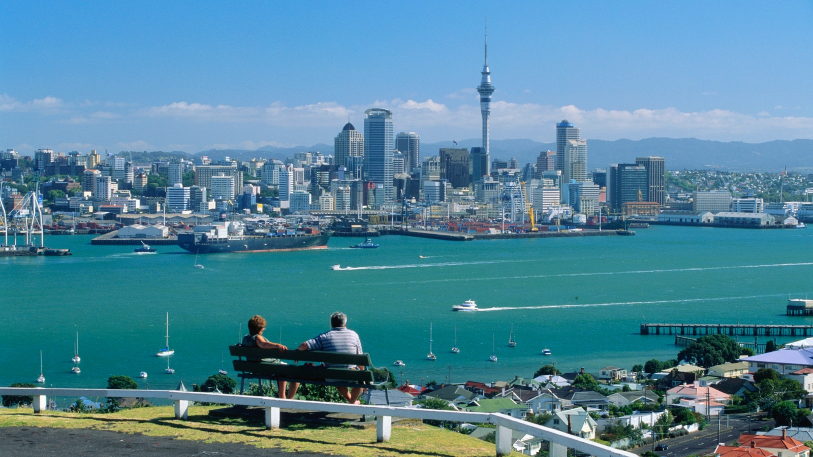 Auckland city view from Devonport. 