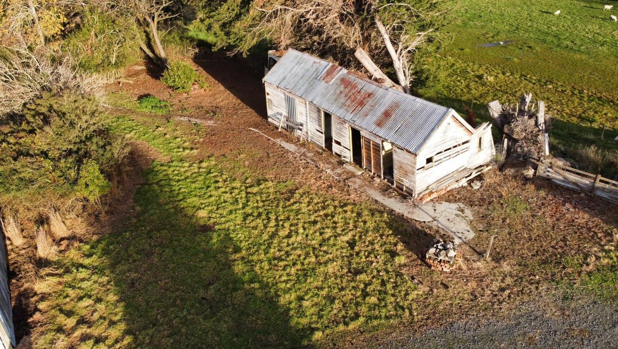 Aerial view of the section.