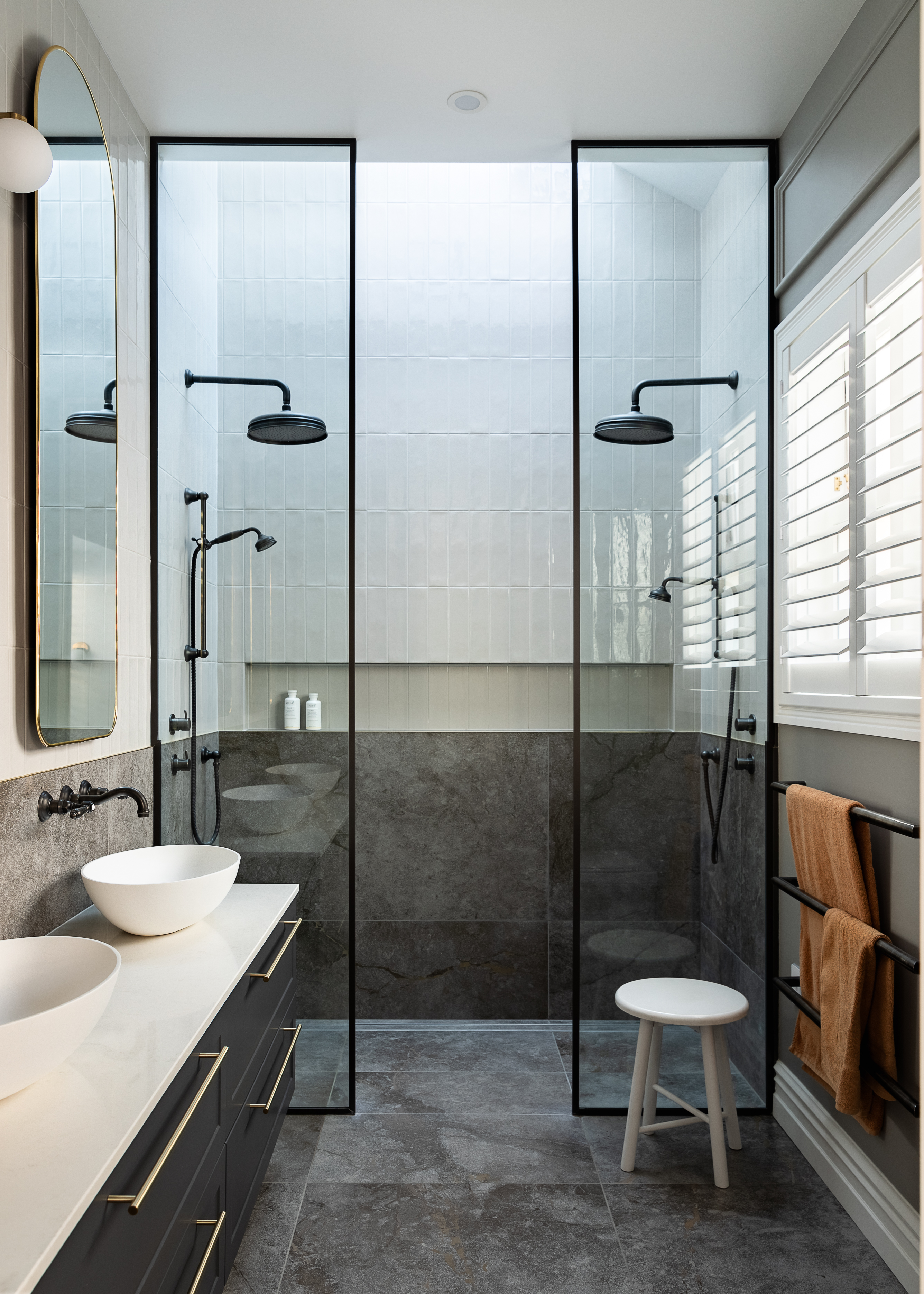 Double head shower