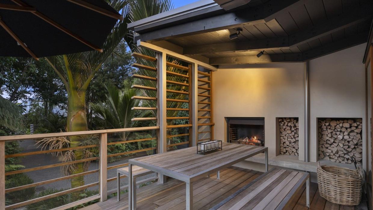 And this is one of the owers’ favourite places to sit with a coffee, all year round. Photo: NZ Sotheby's