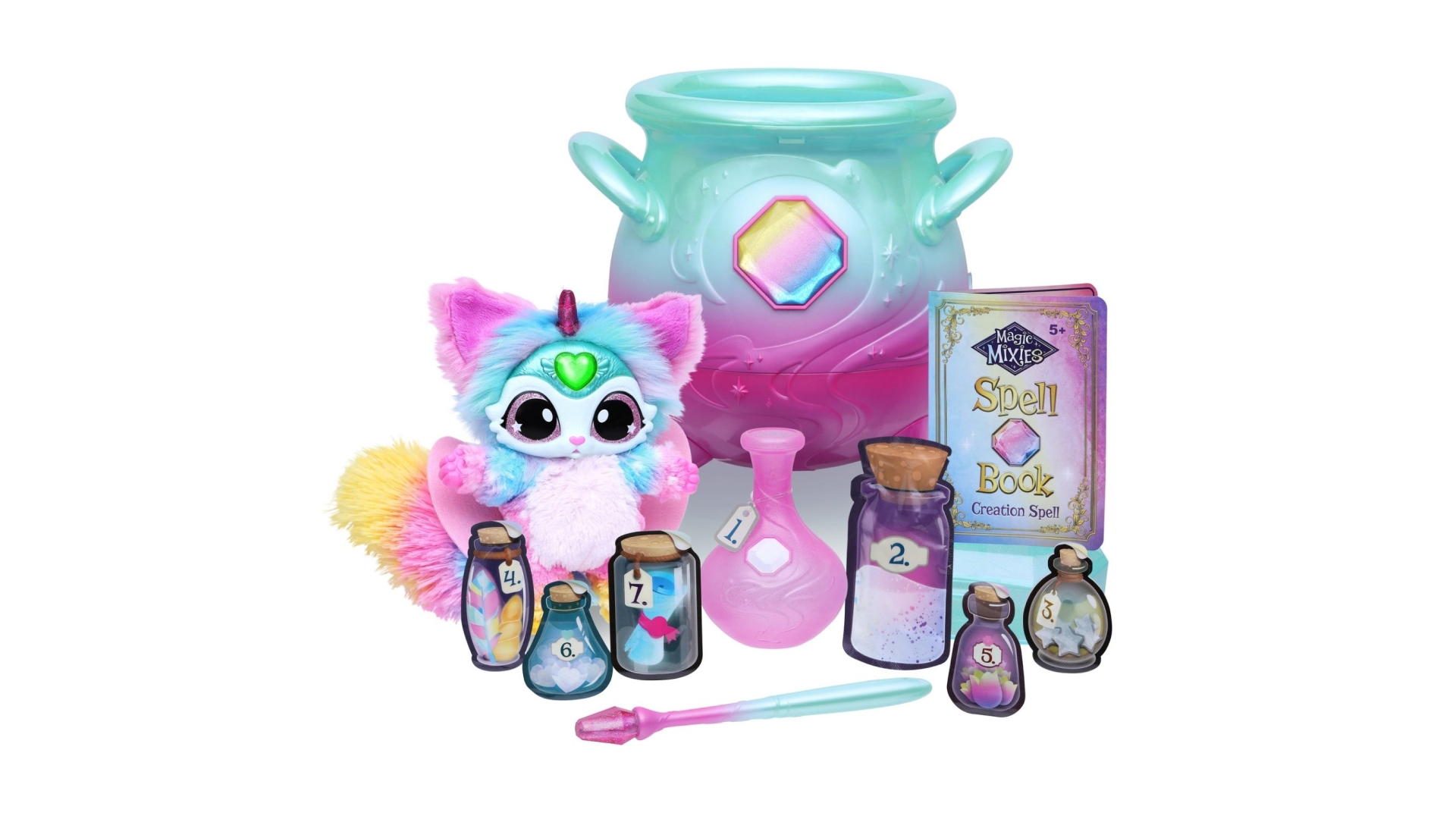 Magic Mixies Magical Misting Cauldron, a cauldron-shaped toy for mixing potions and revealing a furry friend.