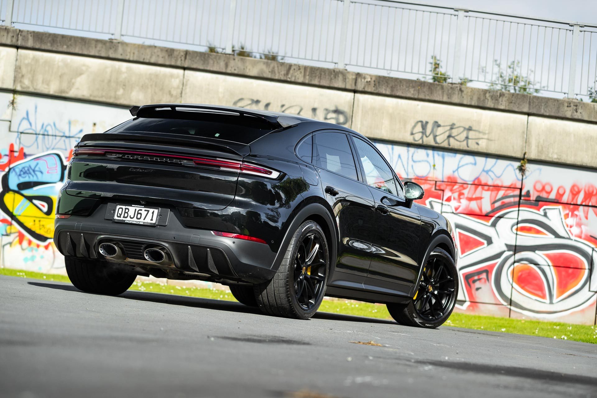 2023 Porsche Cayenne Turbo GT rear quarter parked