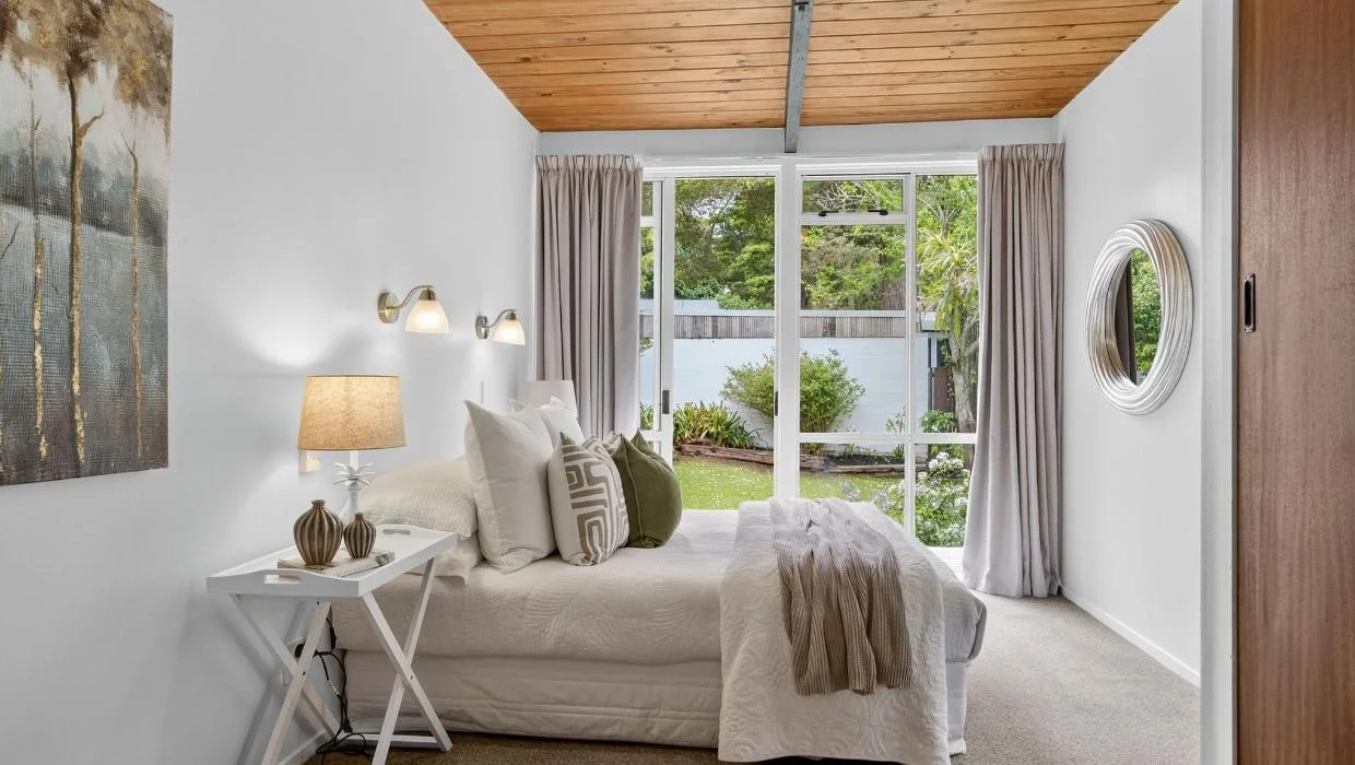 The bedrooms connect to the garden too.