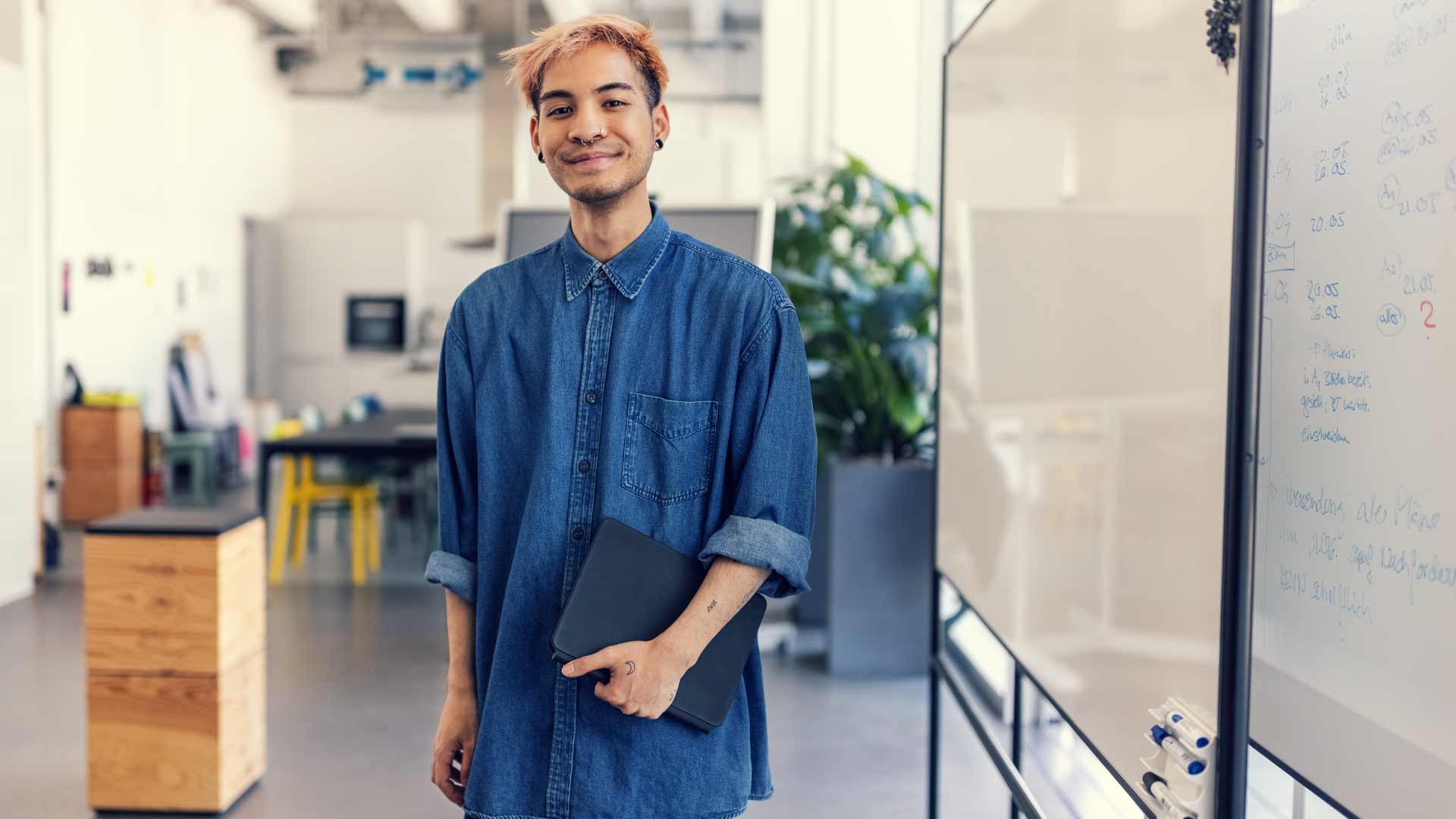 Young man doing an internship in New Zealand.