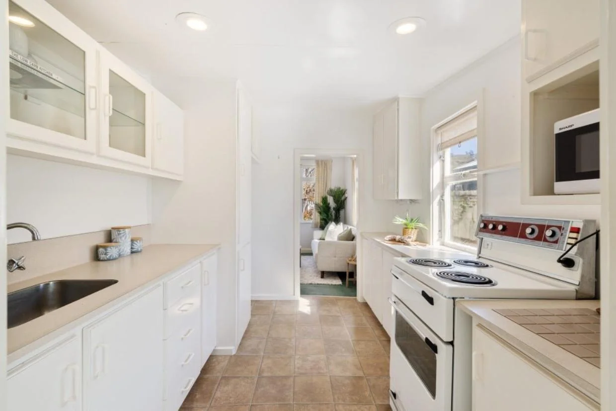 The galley-style kitchen in Sumner