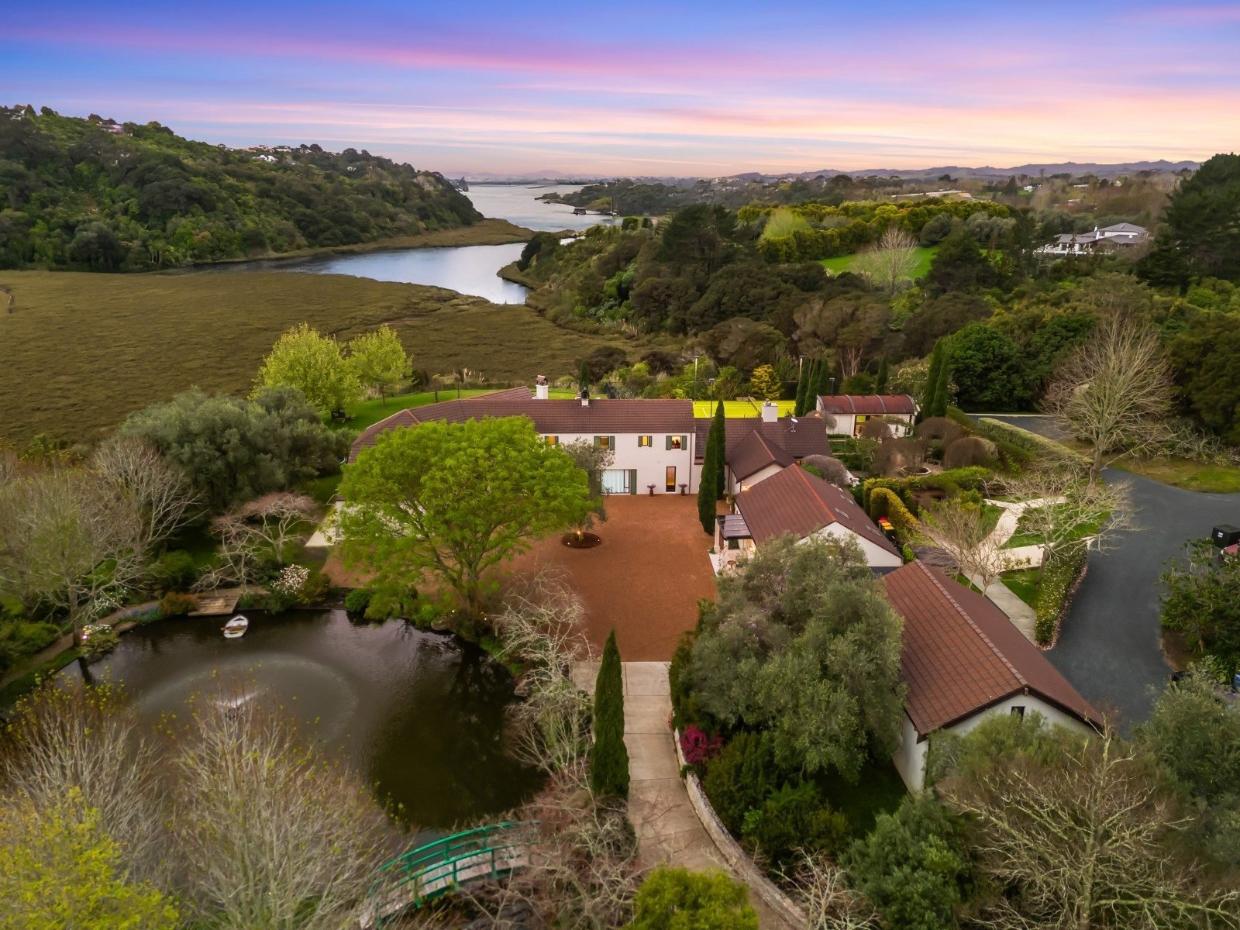 Aerial view of Whitford property