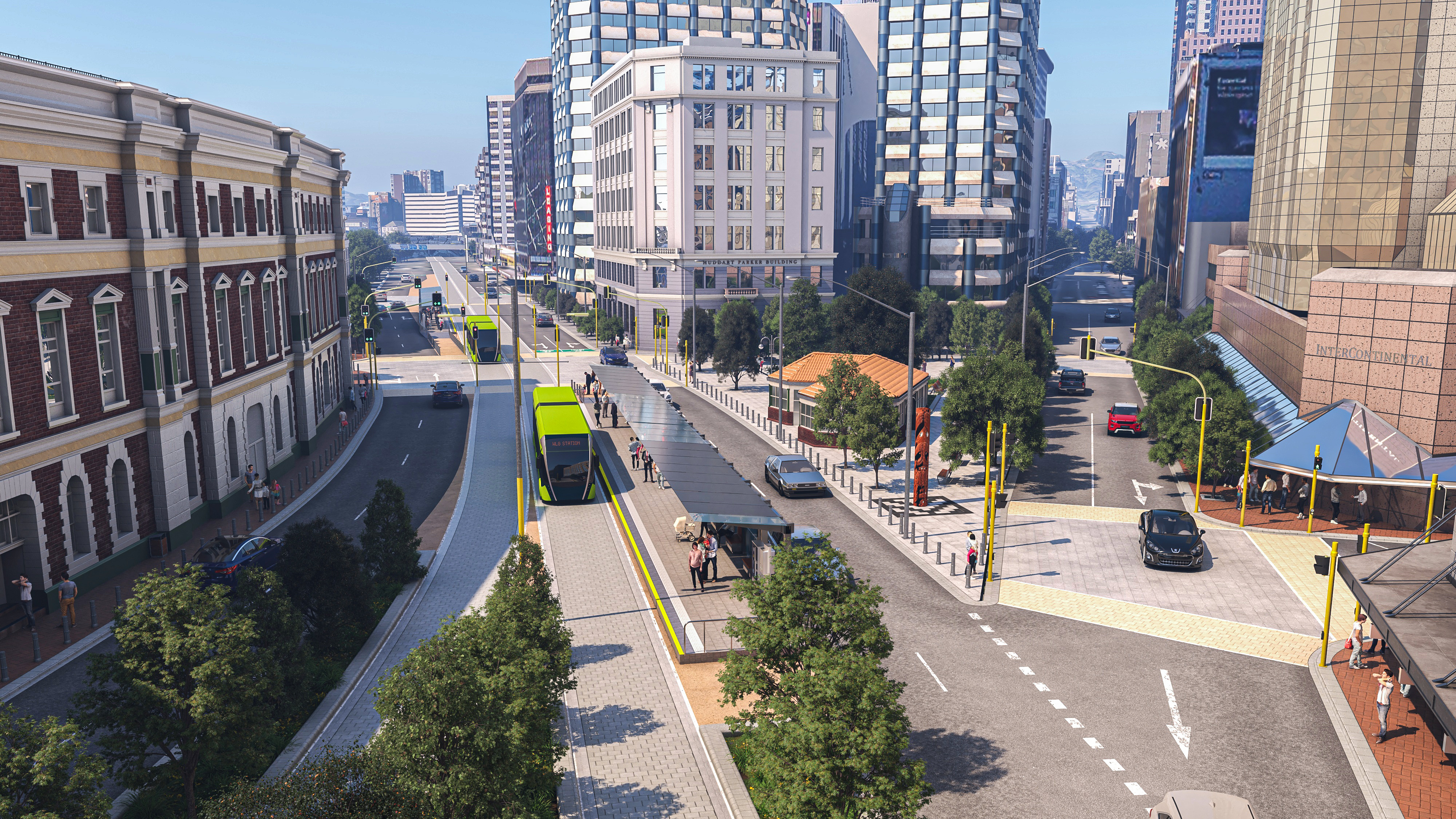Render the mass rapid transport system in Wellington