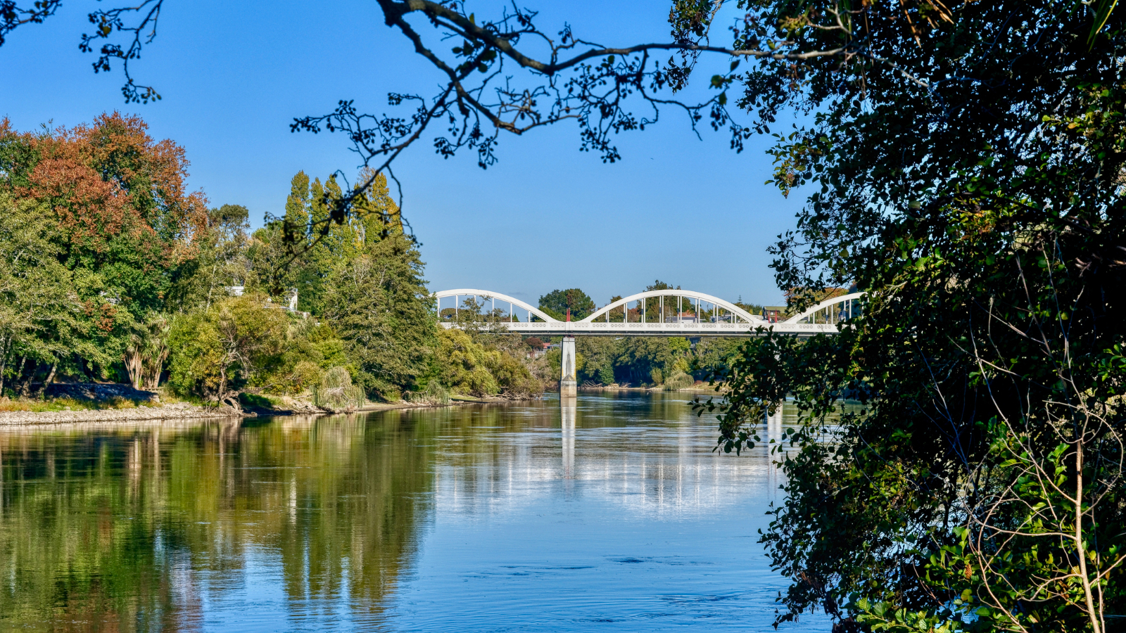Waikato river and Hamilton suburbs