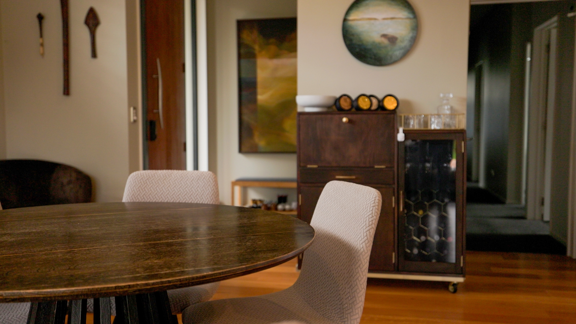 Dame Sophie Pascoe's dining area