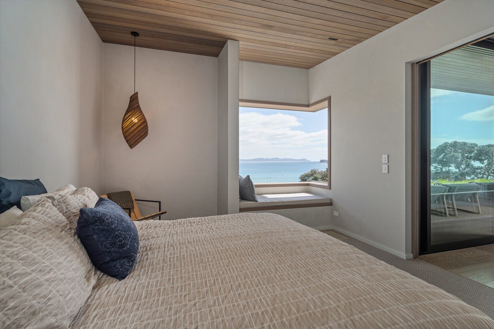 Postcard views from the bedroom in Hahei property