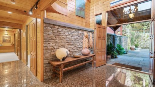 Stonework in the impressive entrance. Photo: RAY WHITE/TRADE ME
