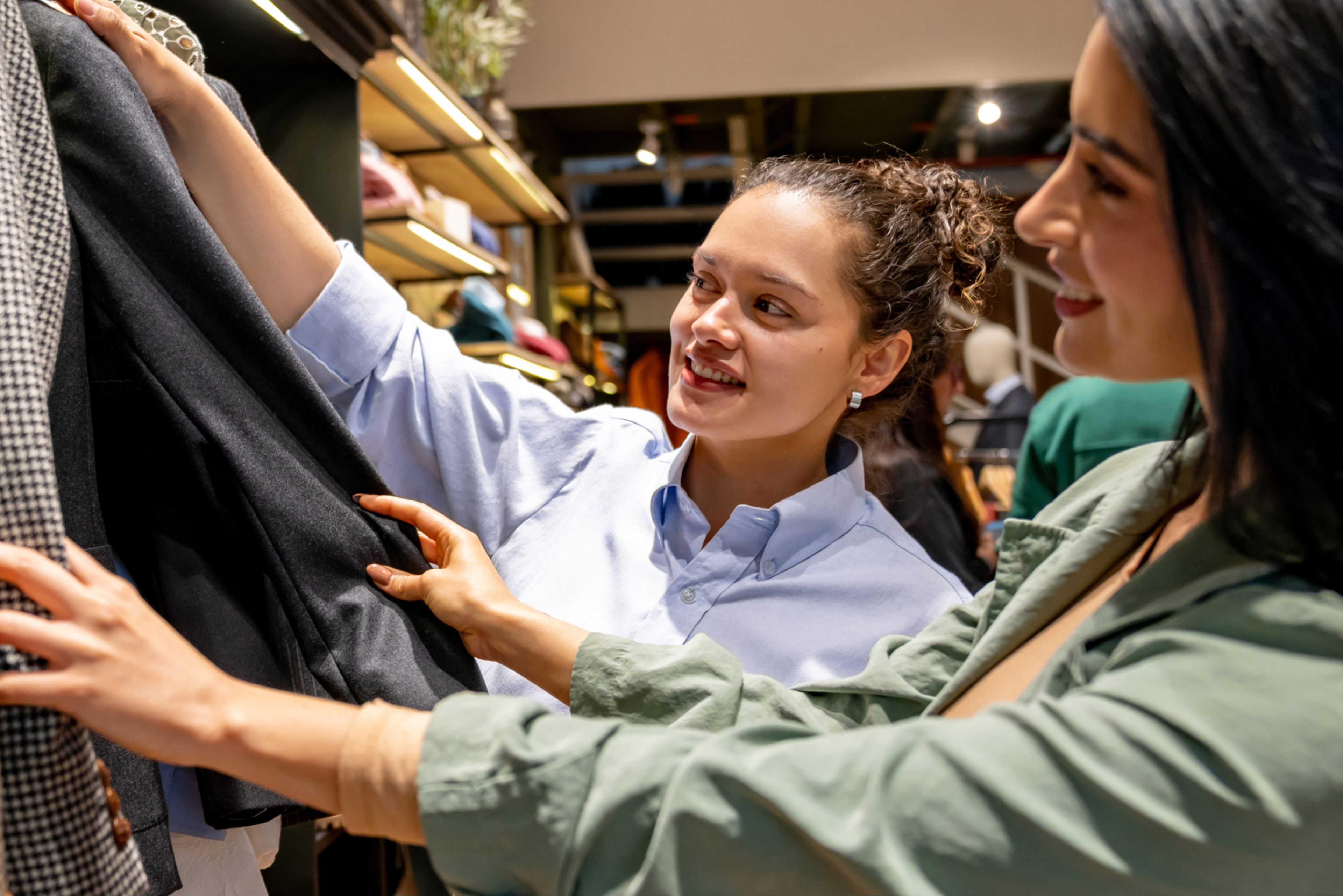 Woman working in retail.
