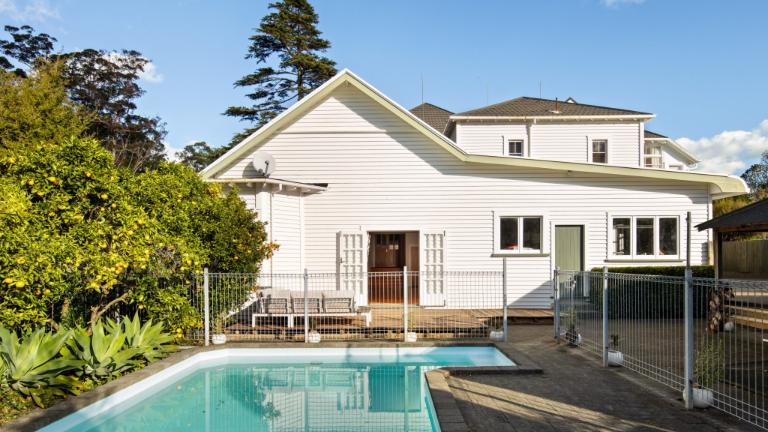 The pool area. Photo: RAY WHITE/TRADE ME
