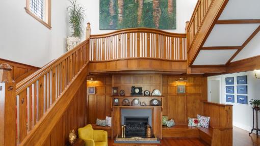 oak staircase.