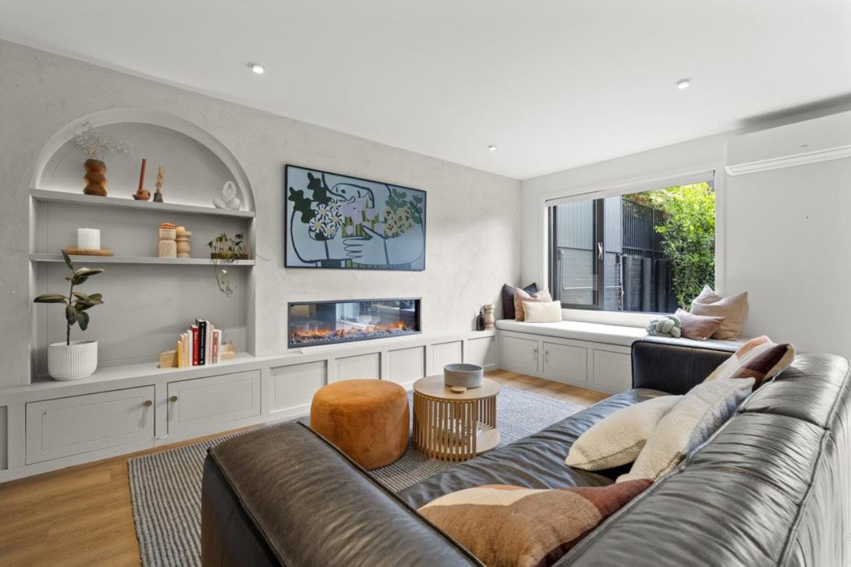 The living room of the home.