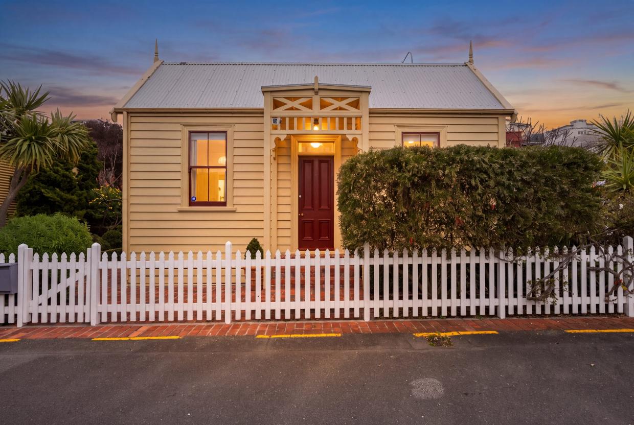 The historic cottage near Wellington's Cuba Street. Photo: TOMMY'S/TRADE ME