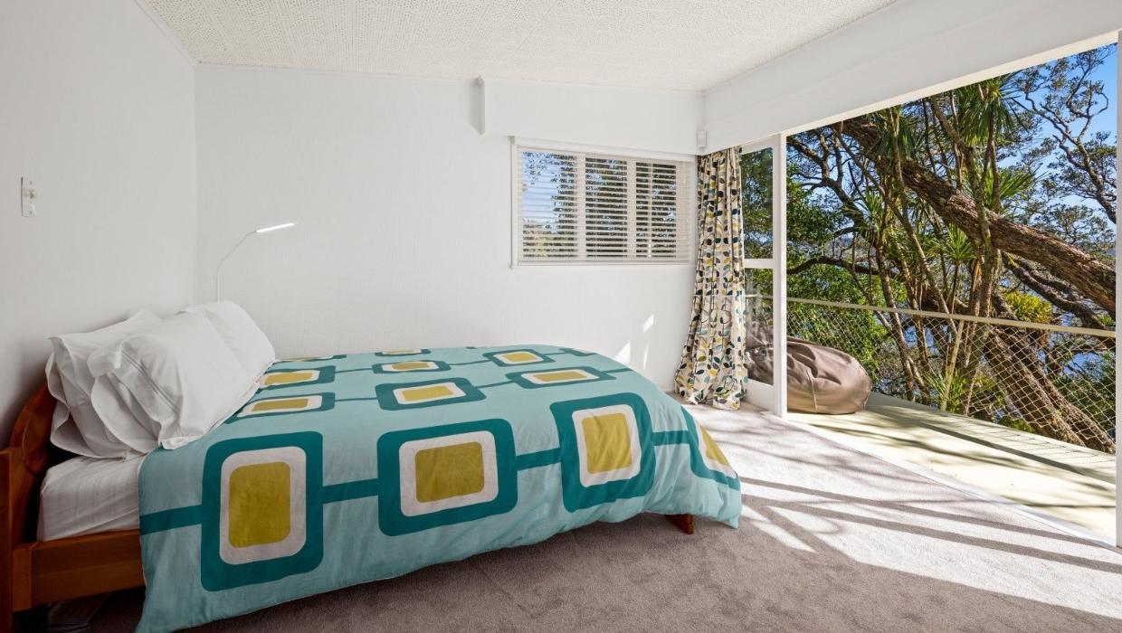 bedroom at snells beach bach