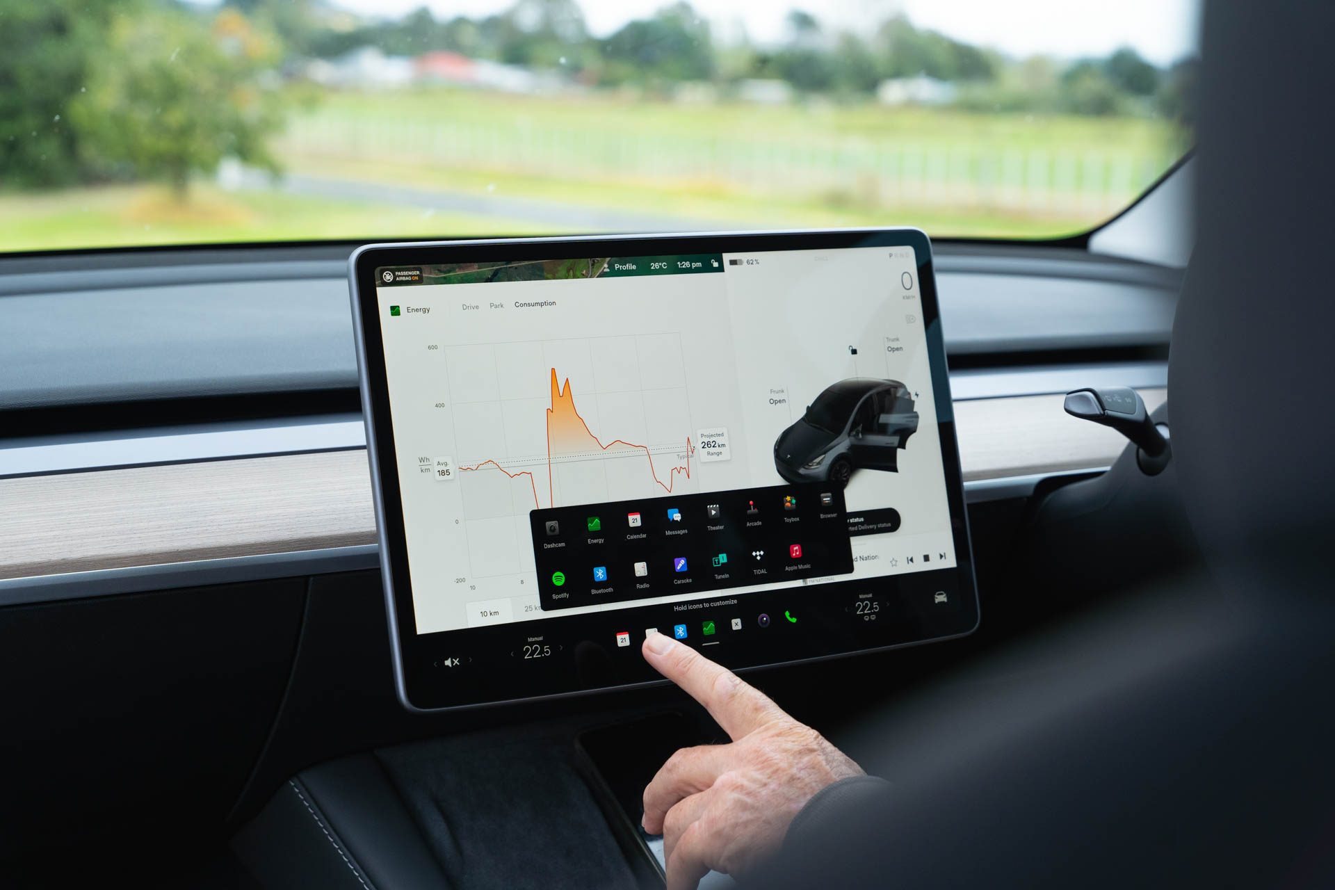 Tesla Model Y Performance 2023 Infotainment System