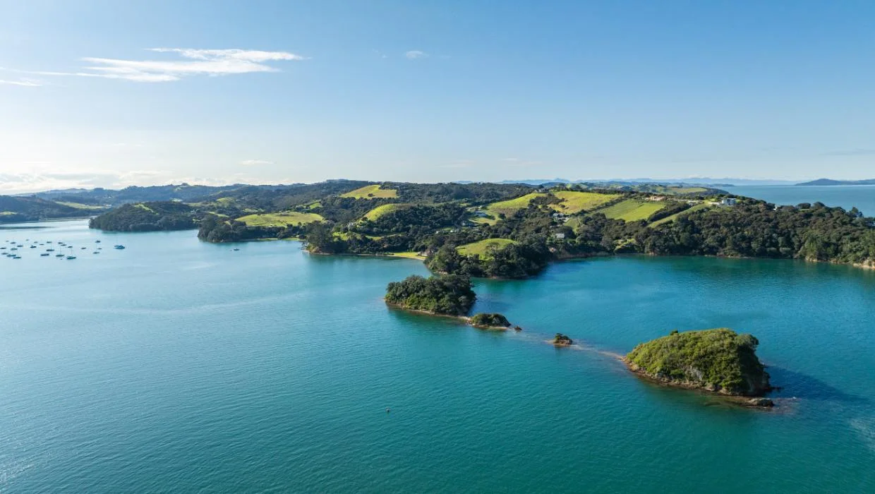 The estate is a 4.95-hectare coastal property. Pictured from above.