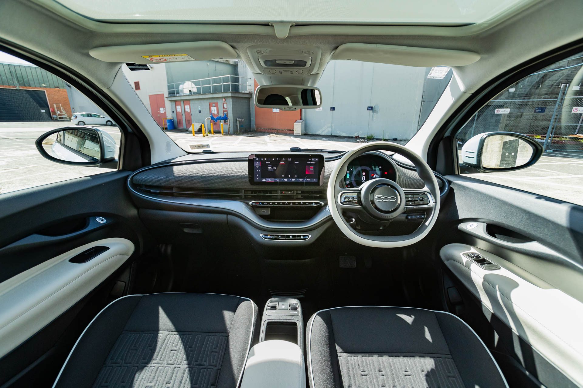 Fiat 500e Icon Front Seat View