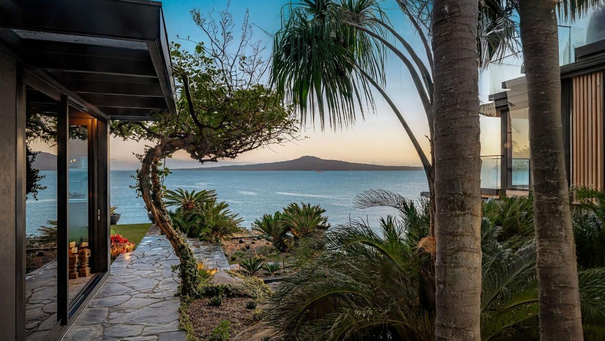 The home has definite resort vibes. 