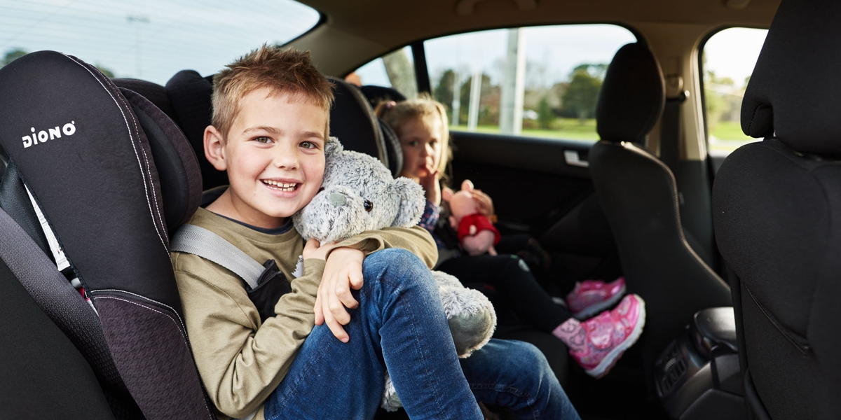 Two children in car seats