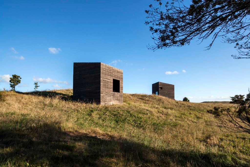 Cheshire Architects won the 2014 Home of the Year award for their tiny twin cabins.  Image: Darryl Ward