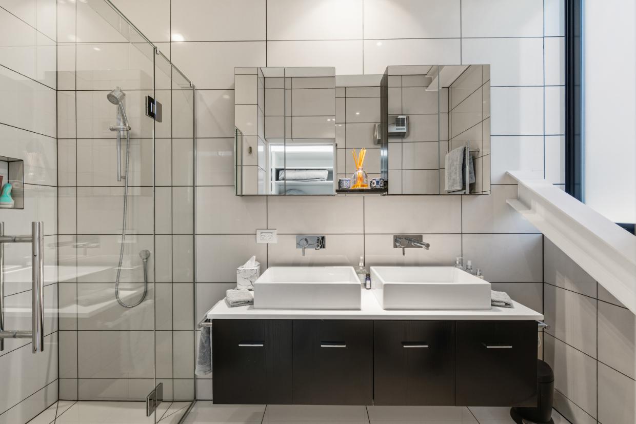 House contains two bathrooms 